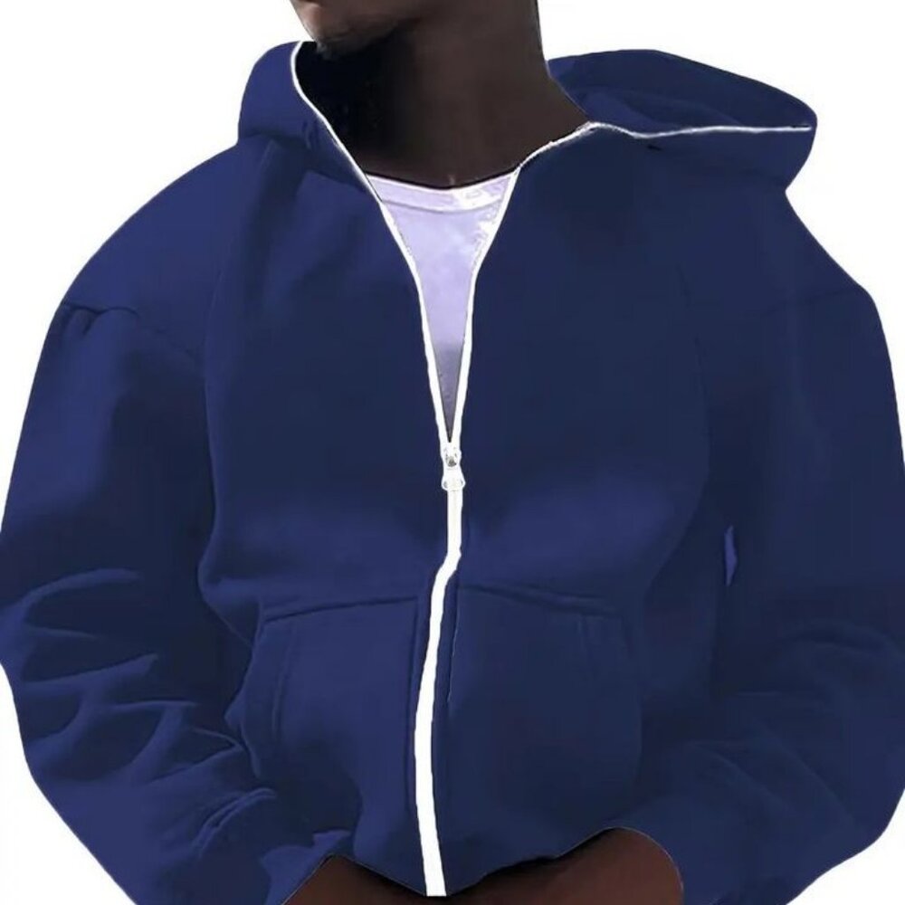 NWT Men's Hooded Jacket Casual Long Sleeve size 3x runs small like a 1X